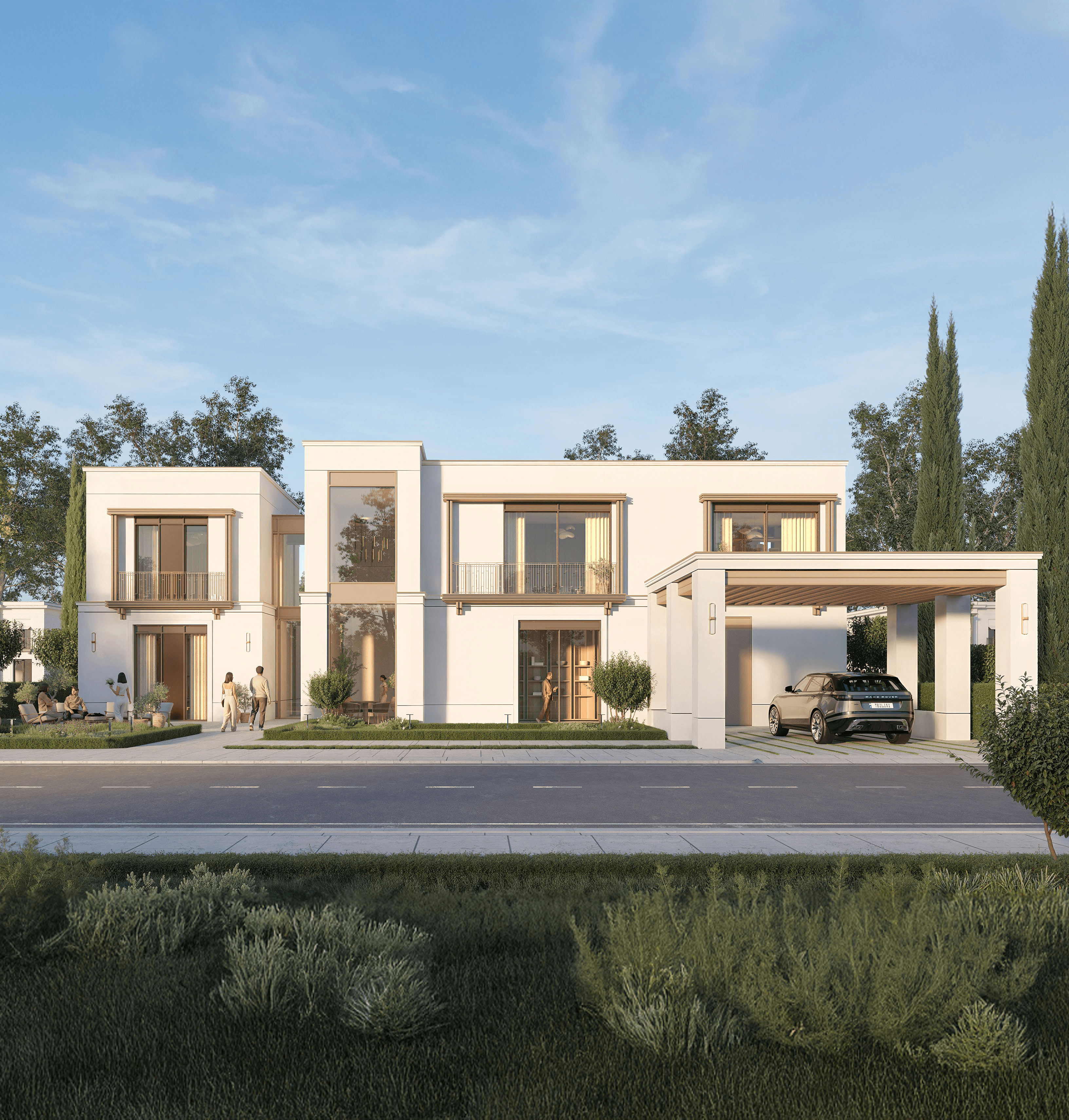 Exterior render of Rivera villa at Eden